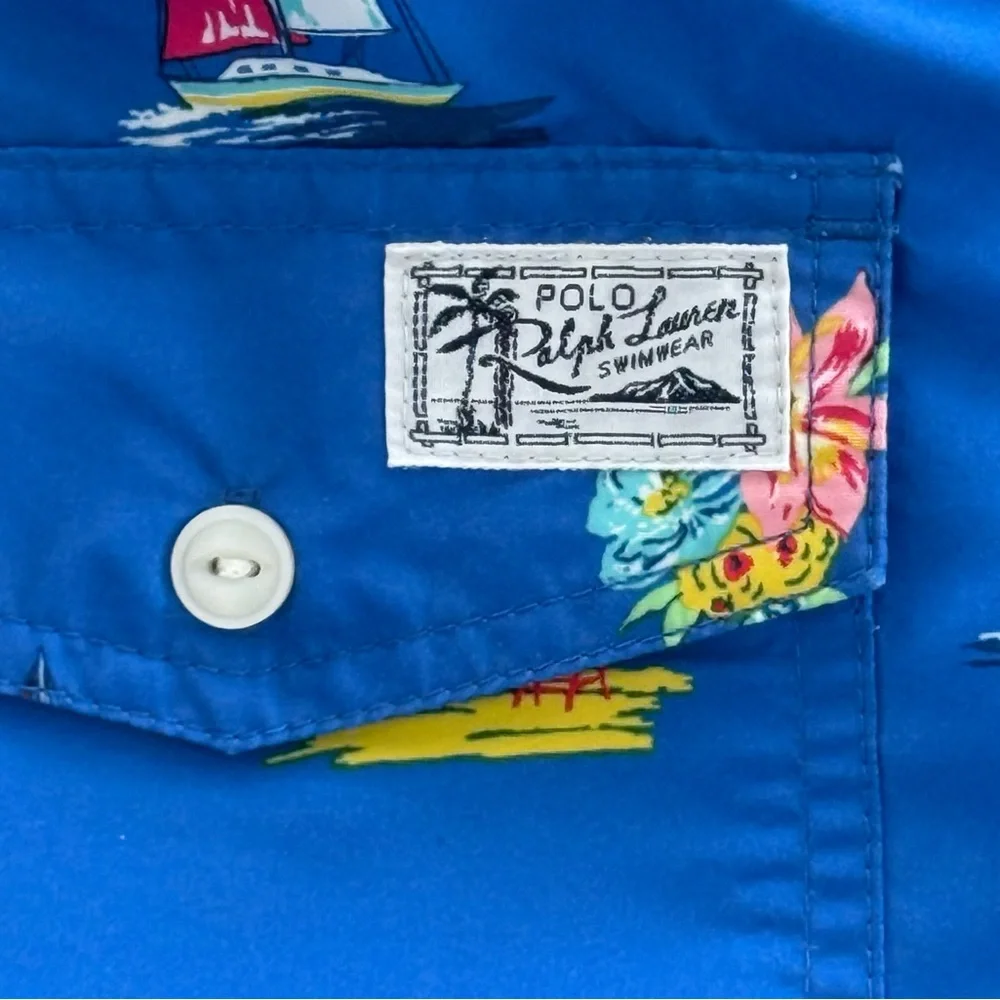 Polo Ralph Lauren Men's Big &‎ Tall “Sur La Plage” Traveler Swim Trunks 2XB NWOT